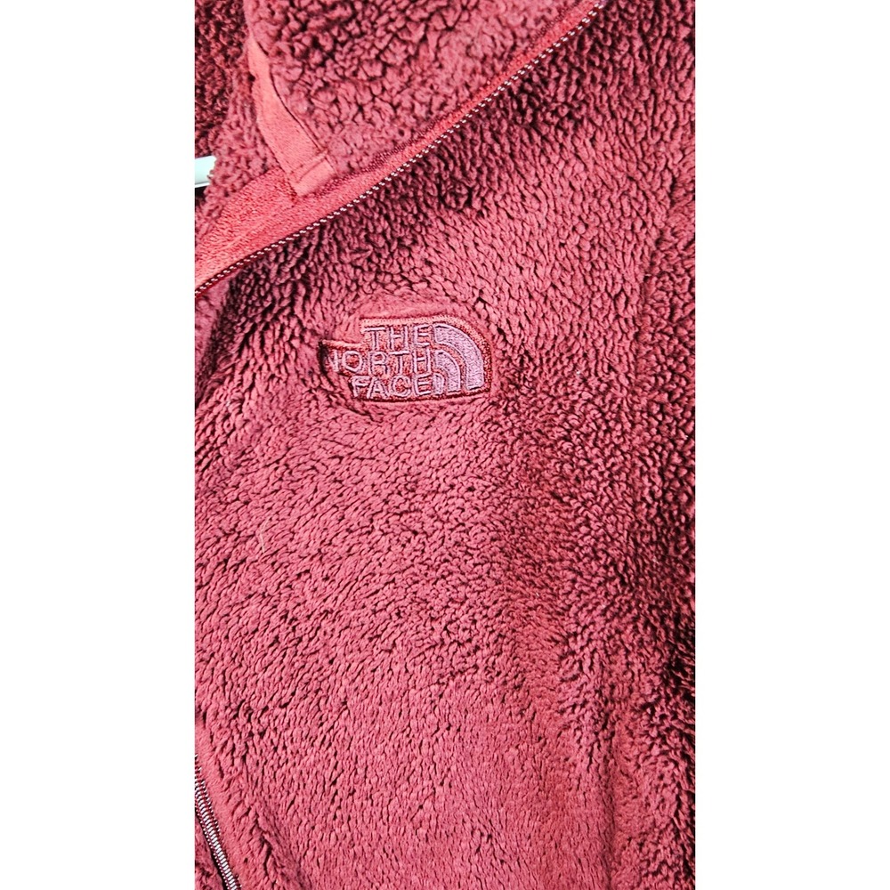 The North Face Womens Fleece Jacket Crimson Red Full Zip Soft Cozy Size XS - Picture 6 of 7
